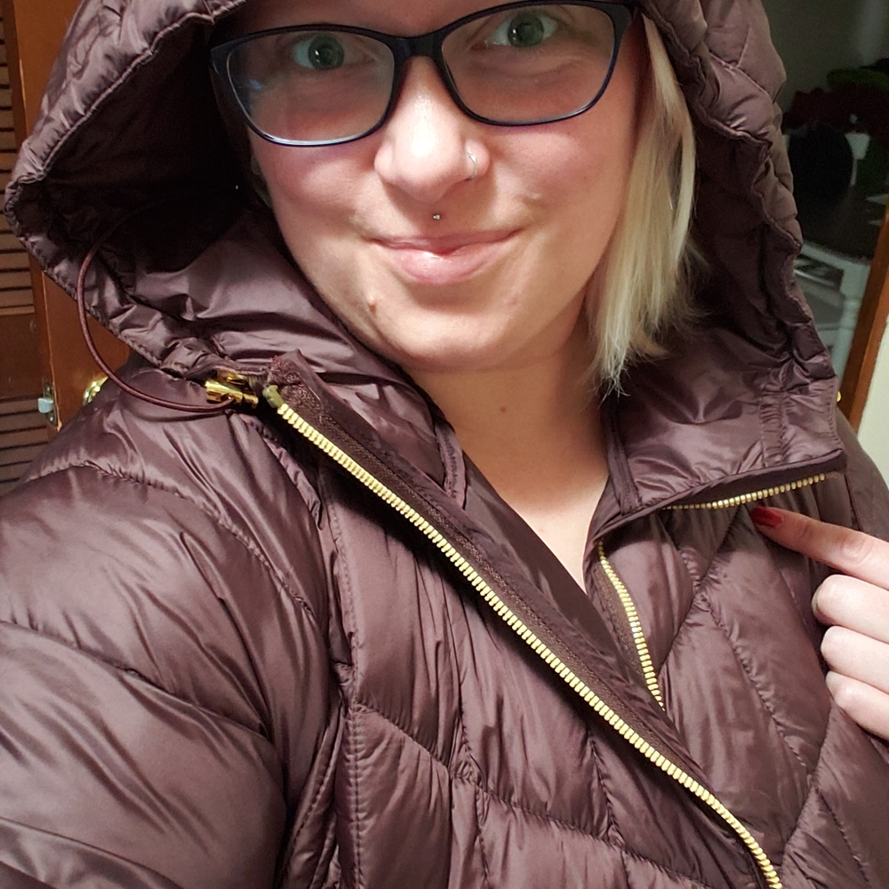 Burgundy Puffy Coat
